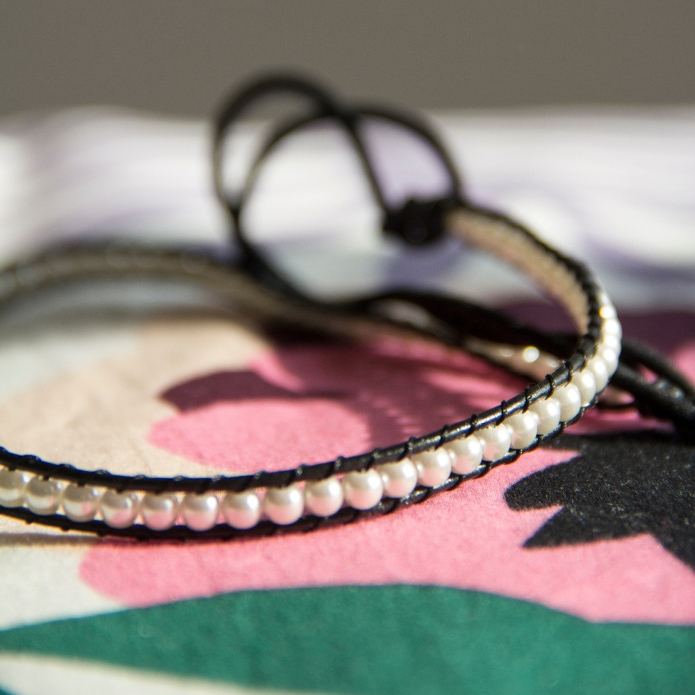 Anthropologie Headband, Pearl Beads